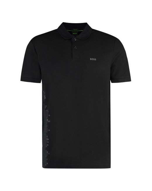 Boss Black Short Sleeve Cotton Pique Polo Shirt for men
