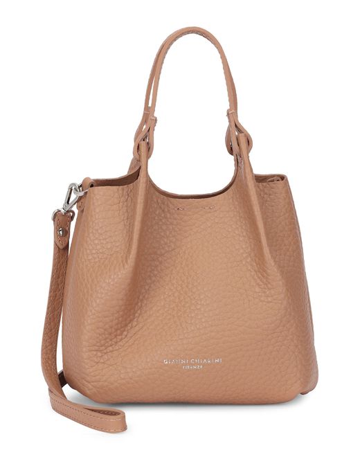 Gianni Chiarini Brown Dua Bubble Double Leather Handbag