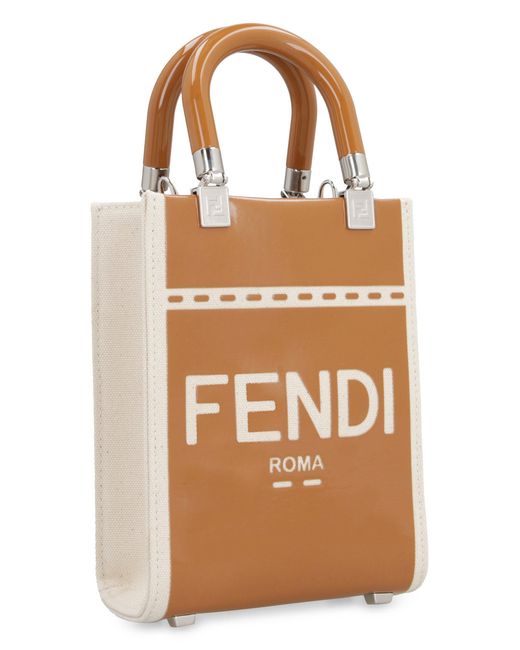 Borsa Mini Sunshine di Fendi in Brown