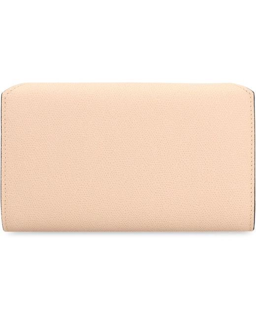 Valextra Natural Nolo Leather Clutch