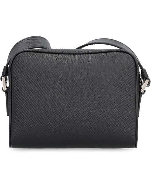 Borsa messenger con logo di Prada in Black da Uomo