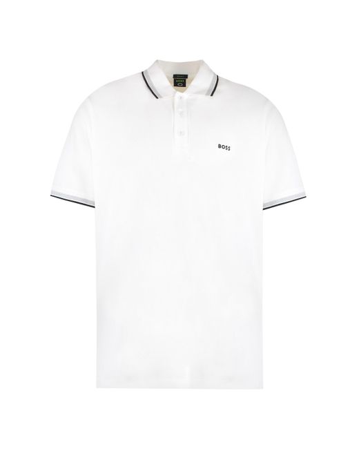 Boss White Cotton-piqué Polo Shirt for men