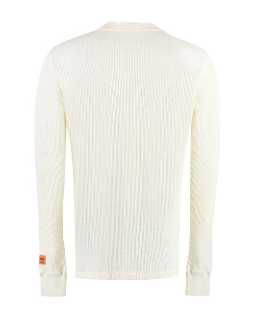 Heron Preston White Cotton Crew-neck Sweater for men