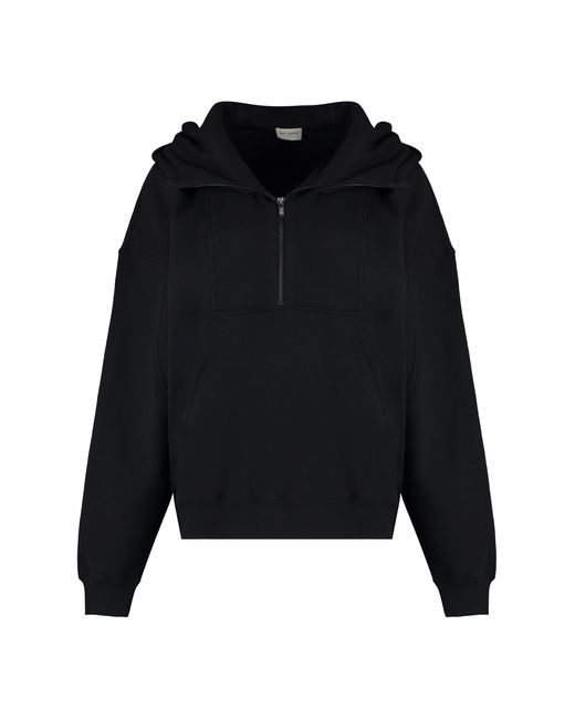 Saint Laurent Black Cotton Hoodie