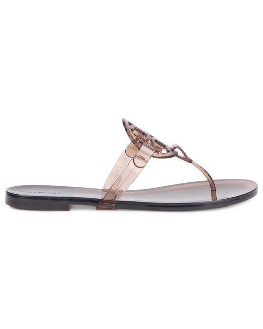 Tory Burch Brown Miller Jelly Flip Flops