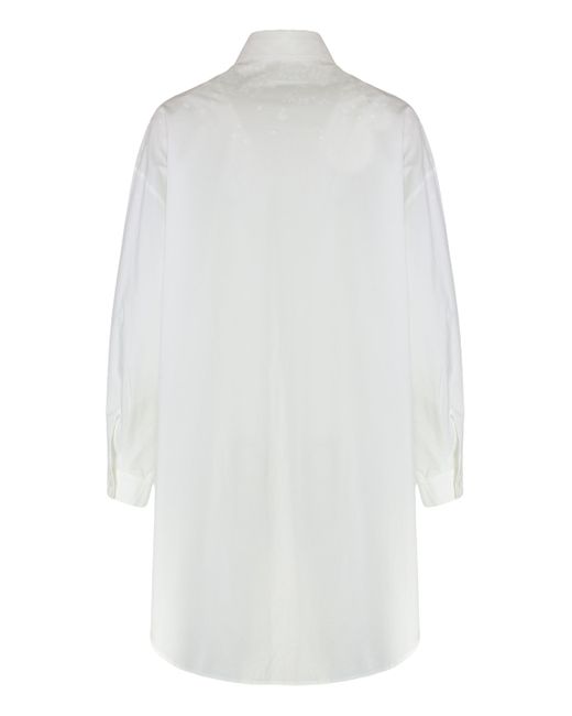 MM6 by Maison Margiela White Oversized Cotton Shirt