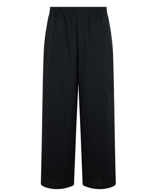 AMI Blue Tailored Pants With Elastic Waist