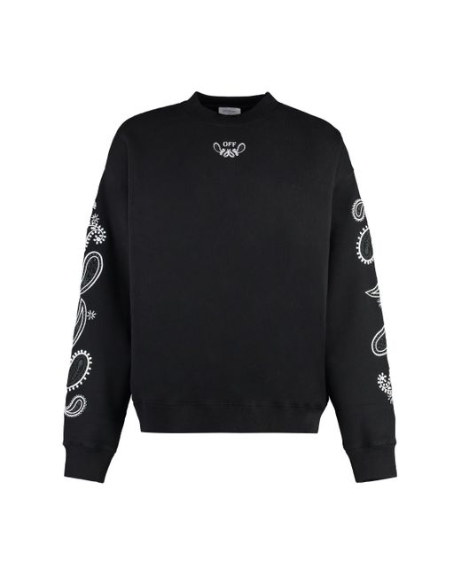 Off-White c/o Virgil Abloh Black Off- Logo Detail Cotton Sweatshirt for men