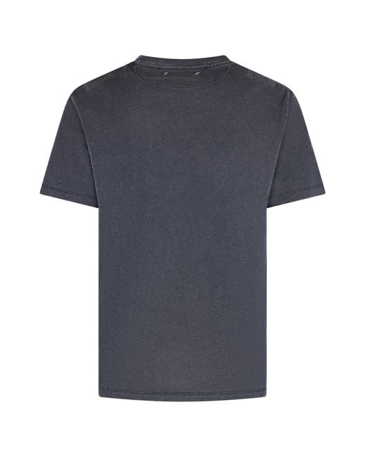 Golden Goose Deluxe Brand Black Crew Neck Cotton T-Shirt for men