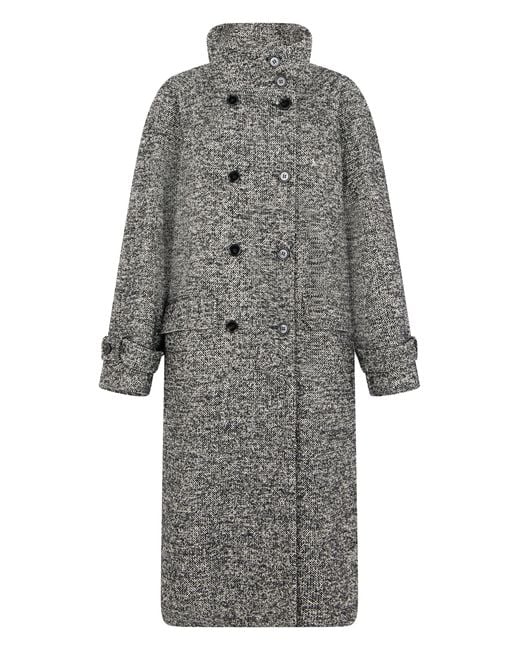 Dolce & Gabbana Gray Long Double-Breasted Coat