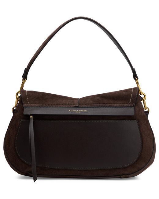 Gianni Chiarini Brown Suede Shoulder Bag