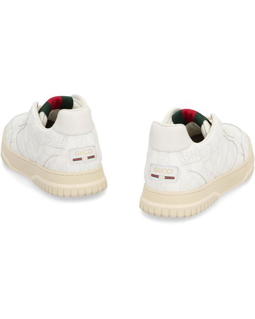 Gucci White Re-Web Sneakers