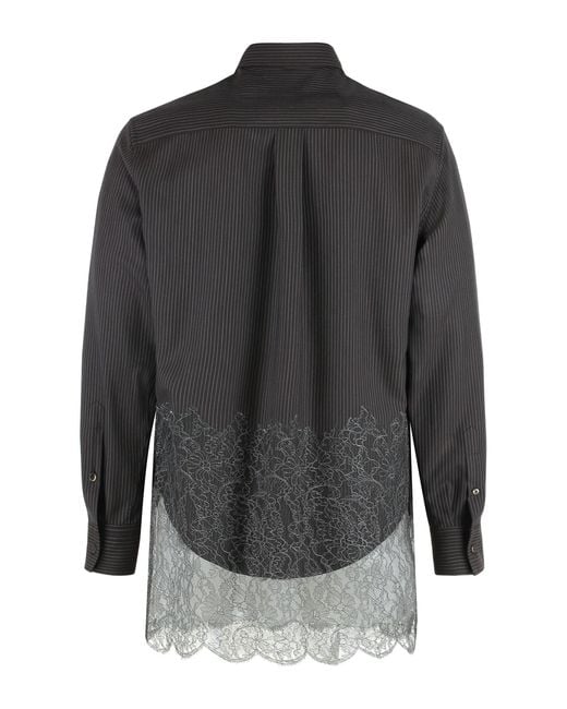 Fendi Gray Wool Shirt for men