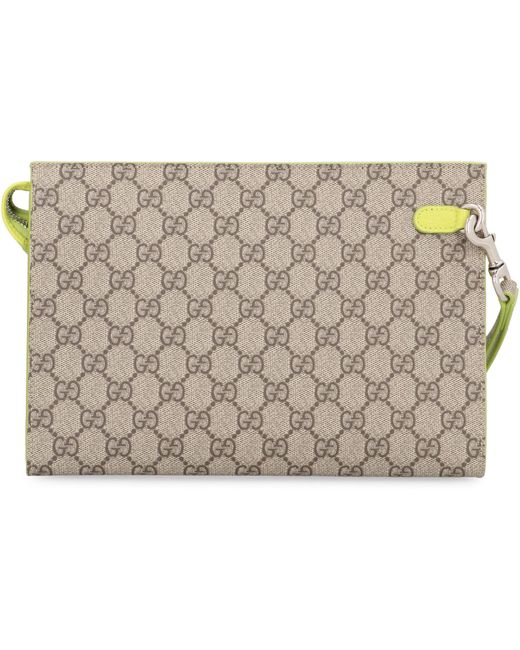 Gucci Gray Gg Supreme Fabric Small Pouch for men
