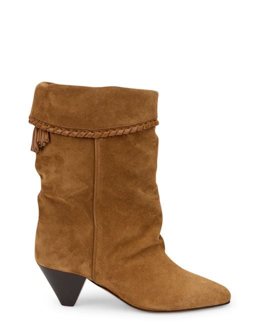Isabel Marant Brown Suede Boots With Cone Heel