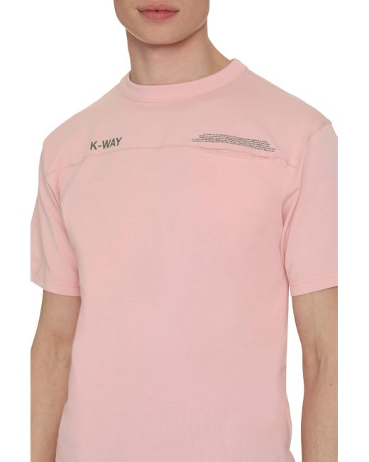 T-shirt Fantome in cotone di K-Way in Pink da Uomo