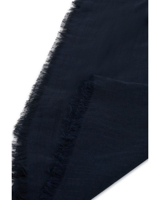 Fabiana Filippi Blue Linen Stole With Sequins