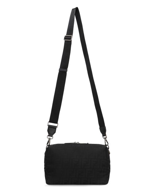 Fendi Black Medium Squared Ff Bag for men