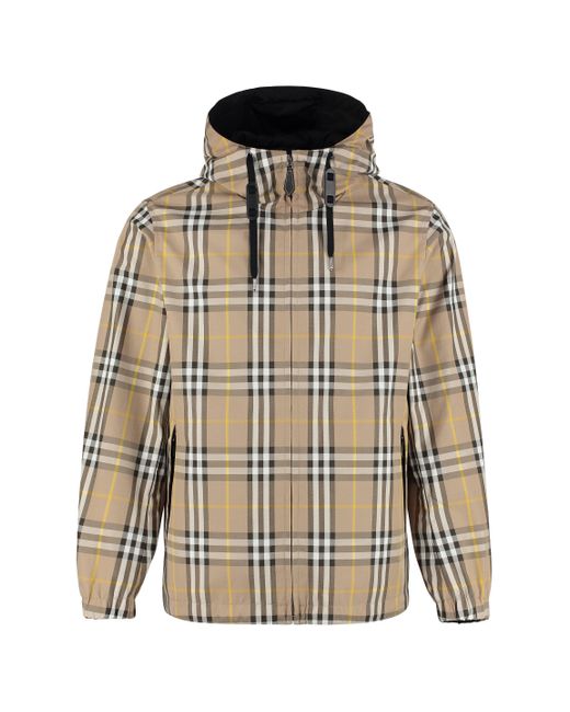 Burberry Synthetic Reversible Hooded Nylon Windbreaker Jacket for Men ...