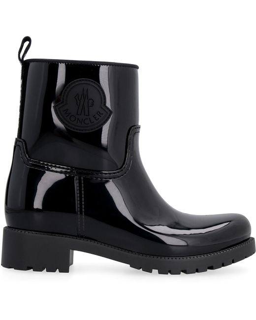 Moncler Ginette Rubber Boots in Black - Lyst