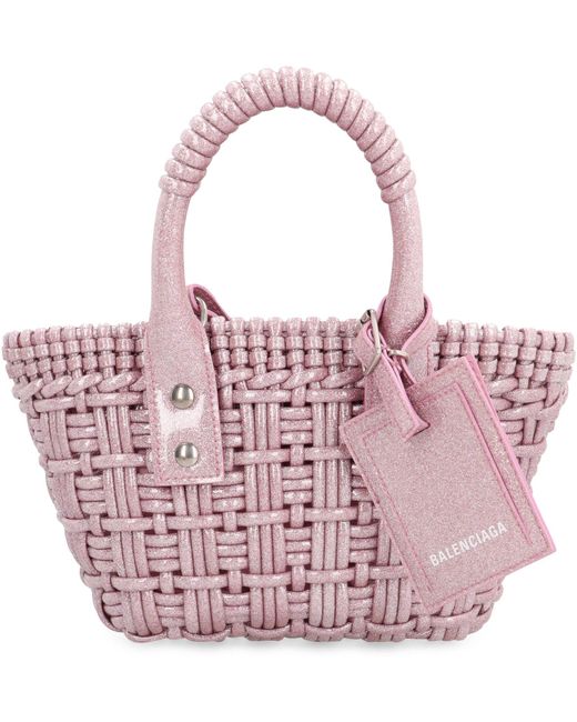 Balenciaga Pink Bistro Xxs Basket Handbag