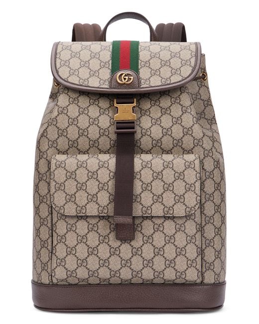 Gucci Gray Ophidia Small Backpack for men