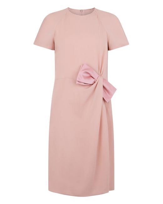 Valentino Garavani Pink Silk Dress With Bow