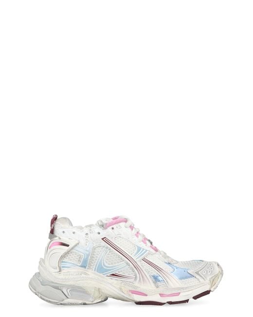 Balenciaga White Runner Gradient Low-Top Sneakers