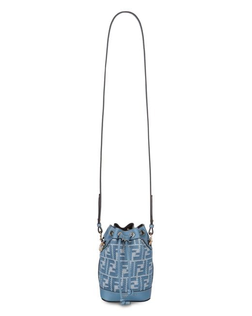 Fendi Blue Mon Tresor Mini Bucket Bag
