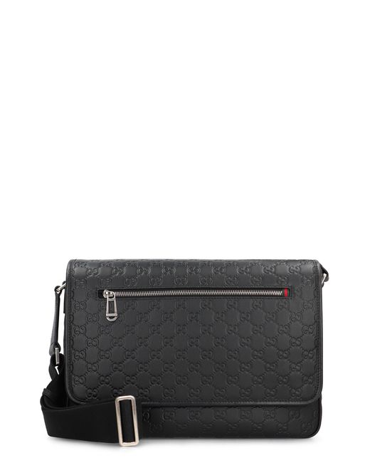 Gucci Gray Shoulder Bag Gg Emblem Media for men