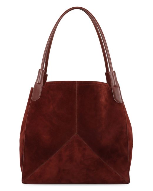 Tote bag in pelle di Victoria Beckham in Red
