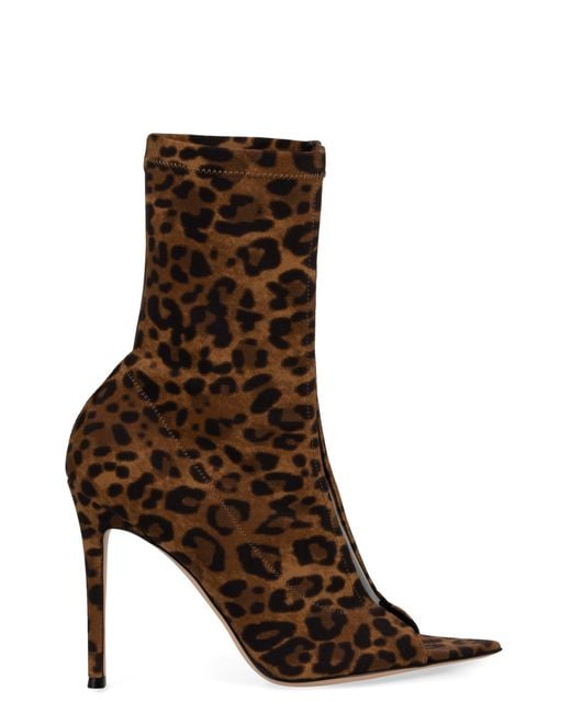 Gianvito Rossi Brown Leather Ankle Boots