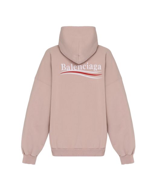 Balenciaga Oversize Logo Print Sweatshirt in Pink | Lyst