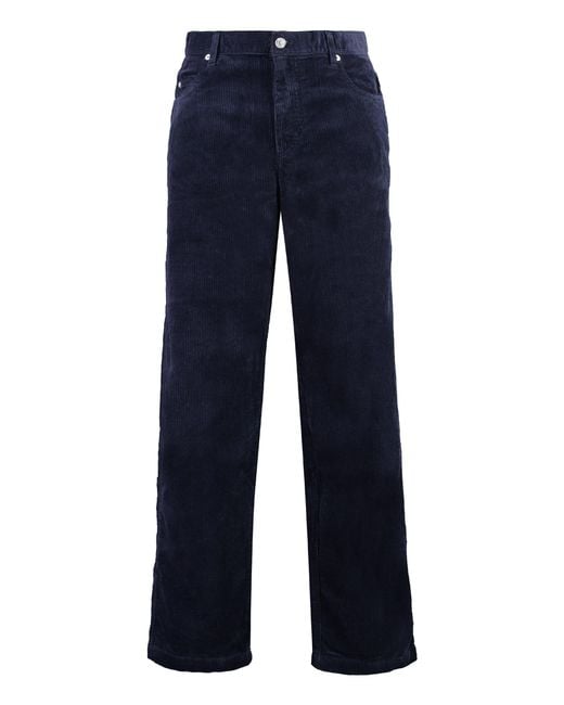 Isabel Marant Blue Jorje Corduroy Trousers for men