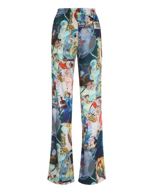 Pantaloni palazzo stampatiGcds in Materiale sintetico di colore Blu | Lyst