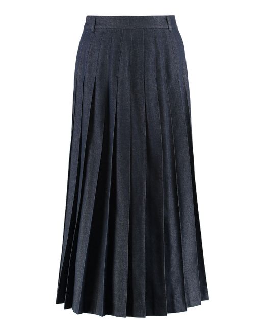 Max Mara Blue Denim Skirt