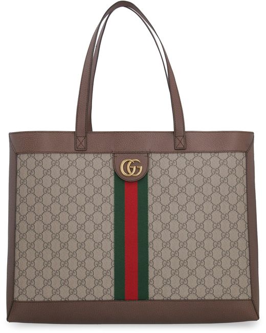 Gucci Natural Ophidia GG Supreme Fabric Tote Bag