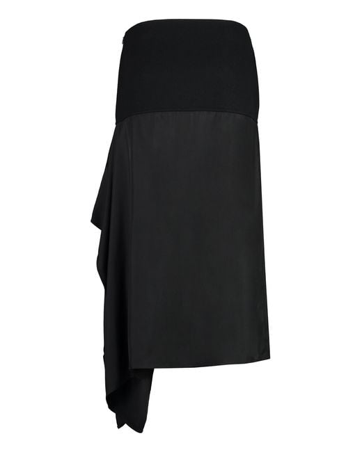 Jil Sander Black Asymmetric Skirt