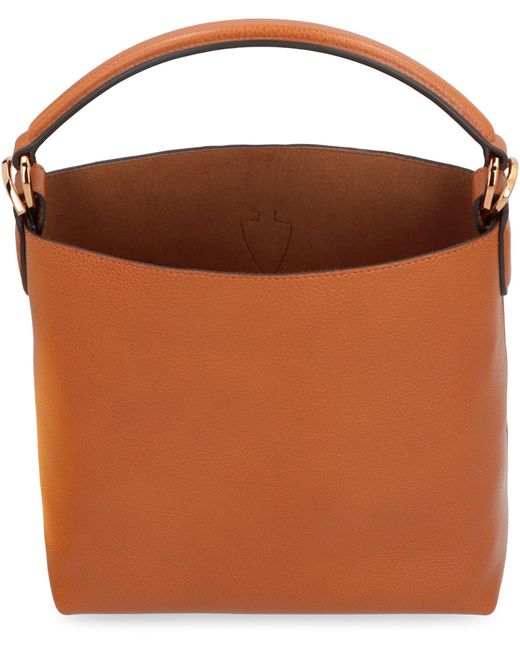 Tod's Brown T Timeless Leather Bucket Bag