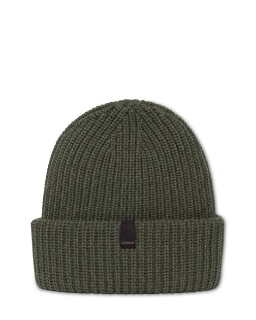 Slowear Green Cashmere Beret for men
