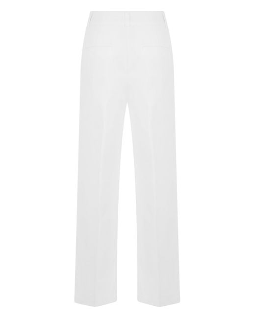 Peserico White Straight Cotton Pants