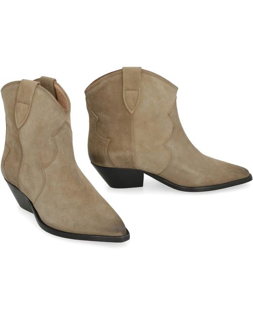 Isabel Marant Brown Suede Ankle Boots For