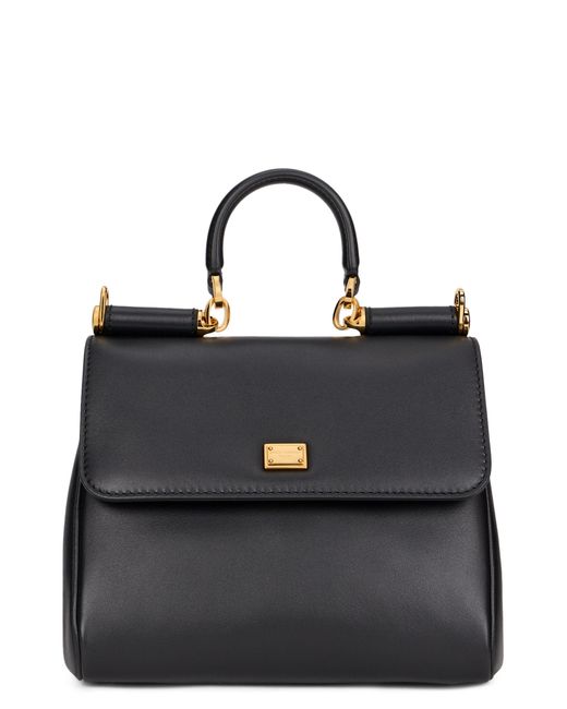 Dolce & Gabbana Black My Sicily Leather Handbag