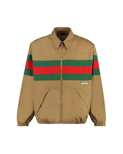 Gucci Brown Zippered Cotton Jacket for men
