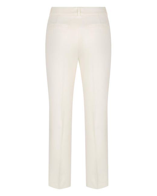 Peserico White Cotton Elasticized Pants