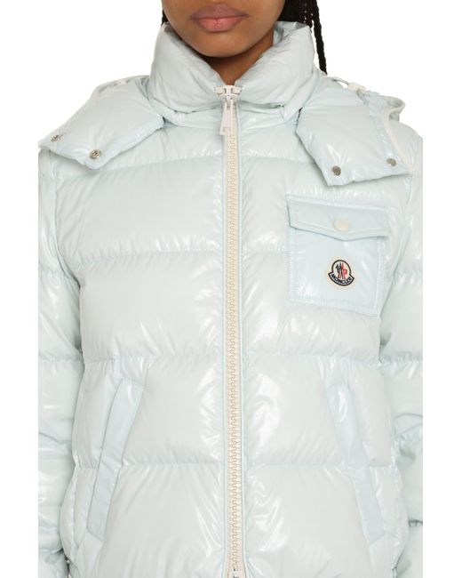 Moncler Gray Andro Hooded Full-zip Down Jacket