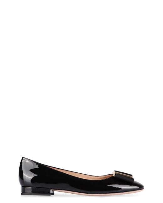 Tom Ford Black Elegant Leather Ballerinas For