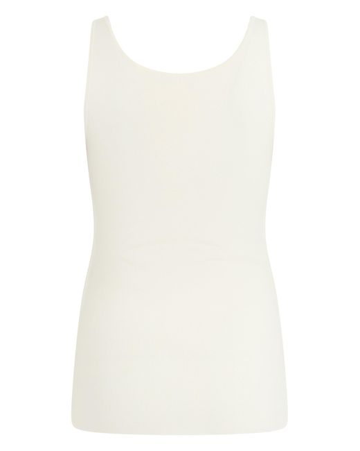 Totême White Ribbed Tank Top