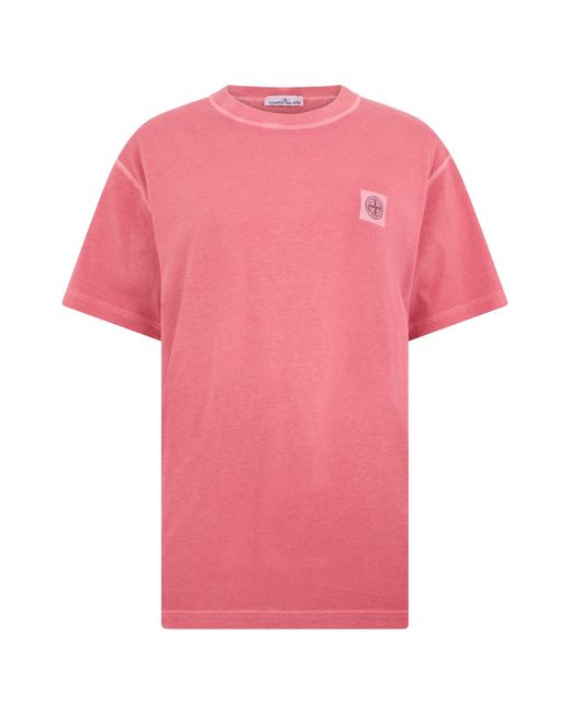 Stone Island Pink Short-Sleeve T-Shirt for men