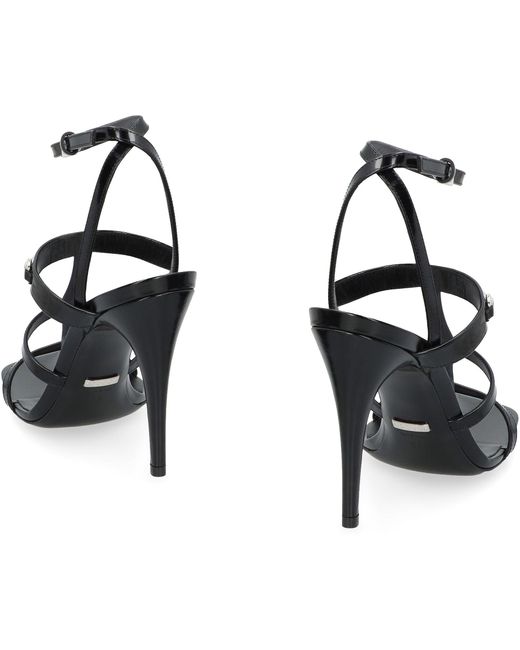 Gucci Black Heeled Leather Sandals